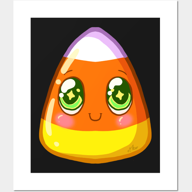 Cute little monster candy corn Wall Art by koneko